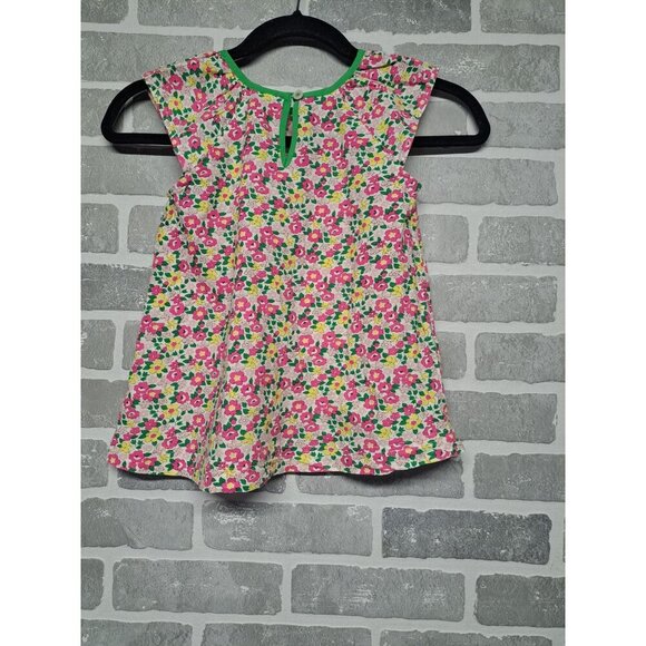 Mini Boden Shirred Girls Floral Cap Sleeve‎ Top Tunic Size 6-7Y 100% Cotton - Picture 3 of 9